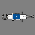 4mm Clip & Key Ring W/ Full Color Flag of Somalia Key Tag